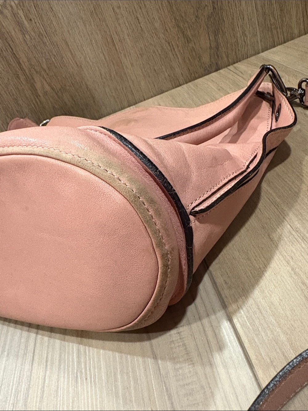 Longchamp Paris Mauritius Dusty Pink Mauve 3D Leather Crossbody Shoulder Hobo - Picture 14 of 14